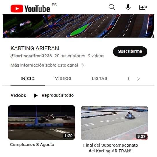youtube Karting Arifran